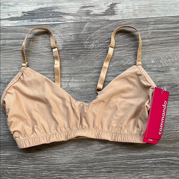 Commando Tan Triangle Butter Bralette Soft Stretch Wireless new with tag XS - Picture 1 of 5